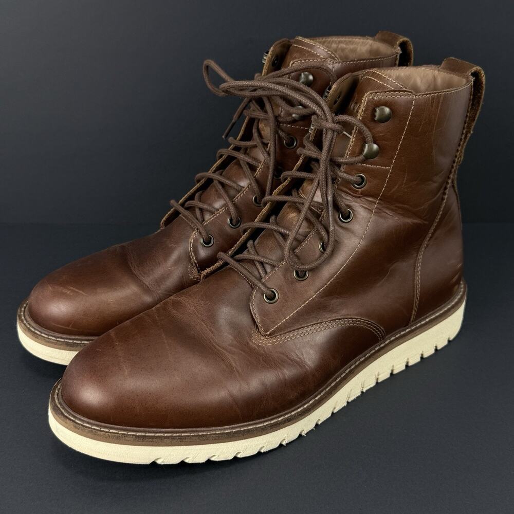 Cole Haan Zerogrand Men’s 12M Brown Waterproof Leather Boots Pre-Owned Good